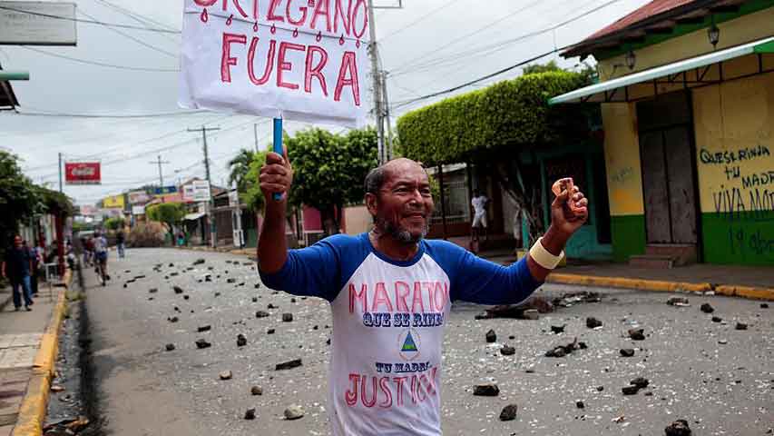 Población de Masaya manifiesta nuevamente contra presidente de Nicaragua