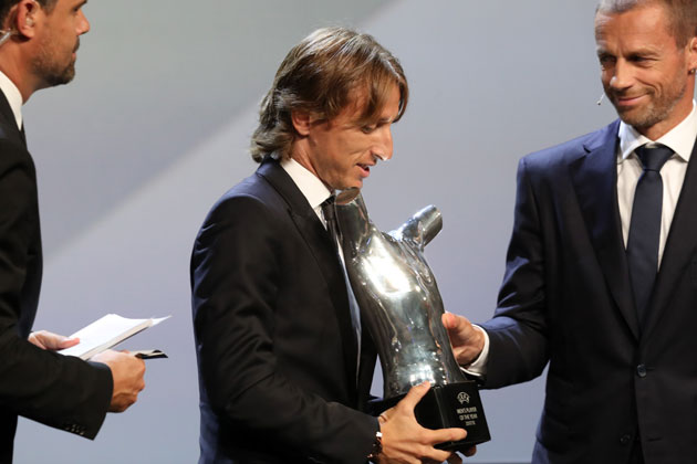 Luka Modric fue titulado como el mejor jugador de la UEFA