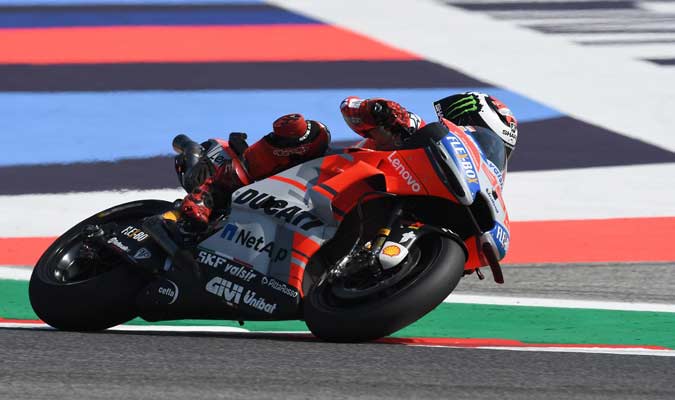 Lorenzo ya entrenó en el circuito de Aragón