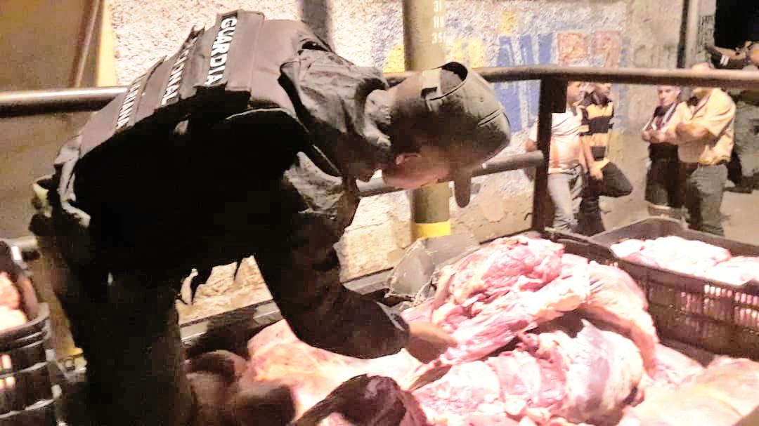 GNB incauta 500 kilos de carne en Los Teques