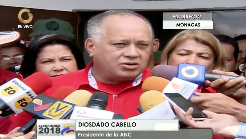 Diosdado Cabello ejerció su derecho al voto en Monagas
