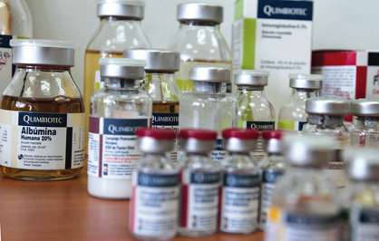Quimbiotec produce 700 mil frascos de fármacos