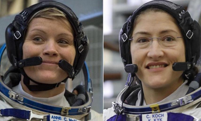 Dos astronautas harán la primera caminata espacial de mujeres en la historia