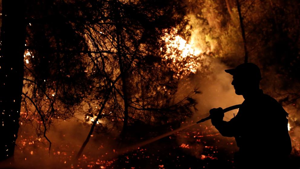 Grecia pide ayuda a Europa para apagar un gran incendio en la isla de Eubea