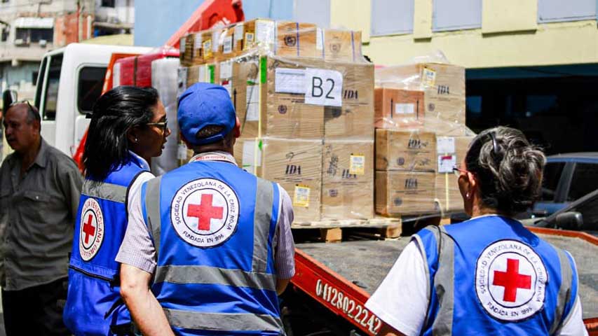 Ayuda humanitaria de la Cruz Roja  llegó a 38 centros de salud