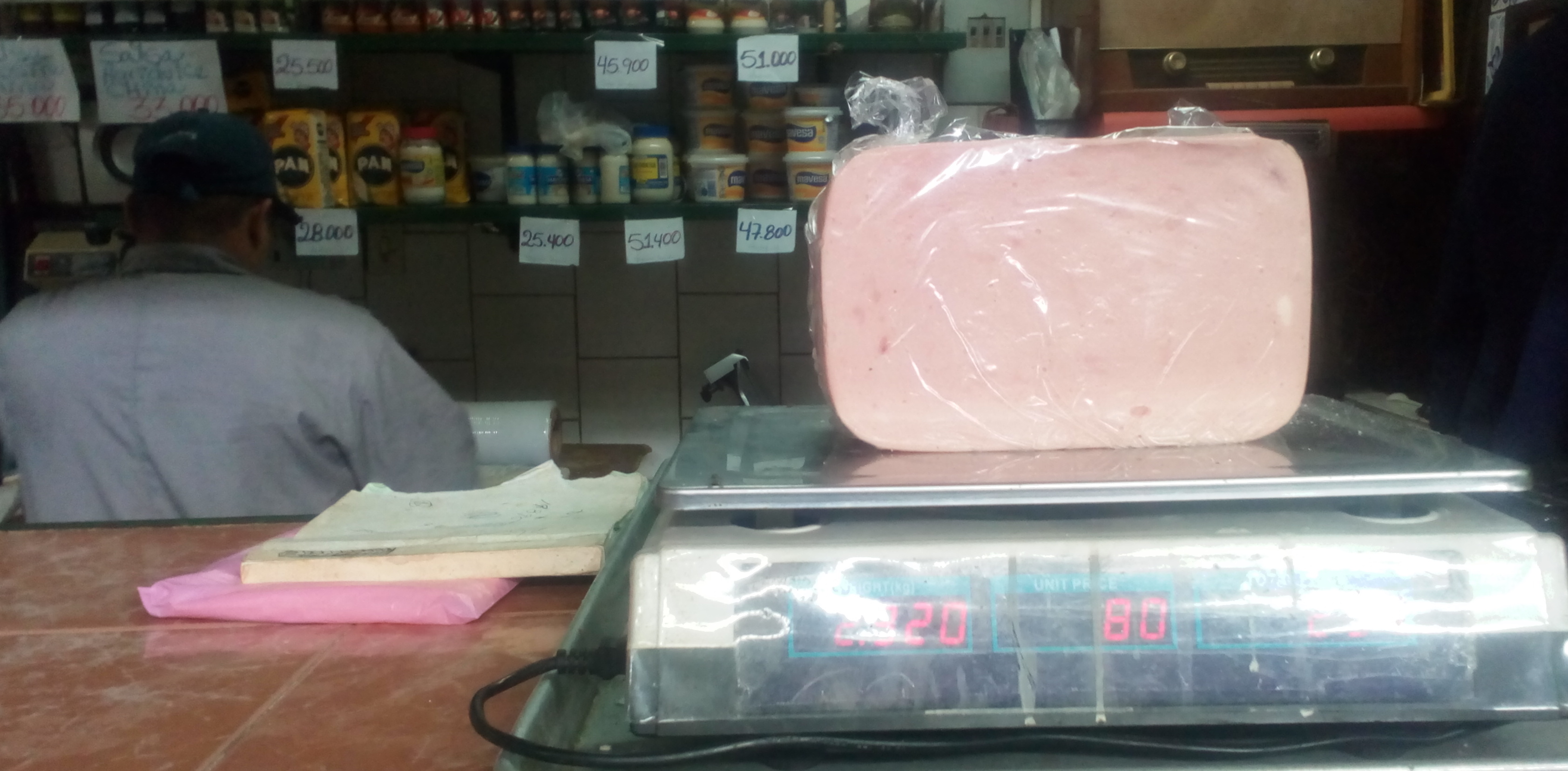 El jamón de pierna  tuvo un ligero aumento