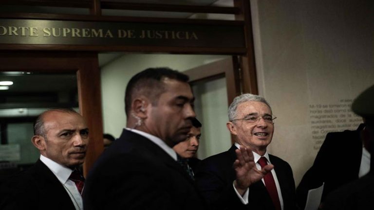 Uribe culminó su declaración ante la Corte Suprema de Justicia