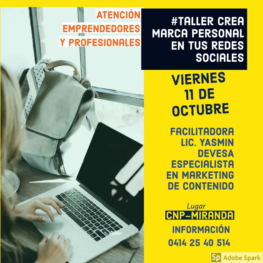 Dictarán taller Crea tú Marca Personal en redes sociales