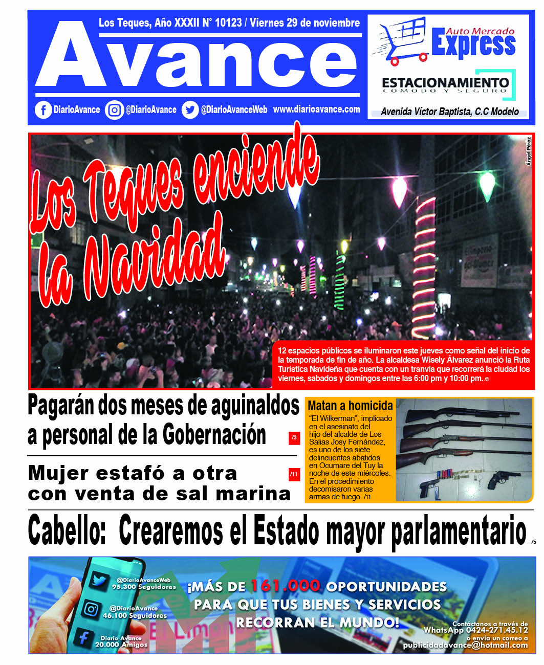 Portada, Viernes 29 De Noviembre De 2019