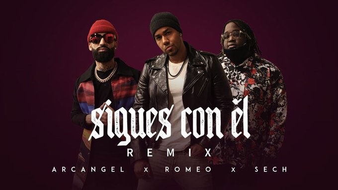 Romeo Santos, Sech y Arcángel se unieron para remix de «Sigues con él»