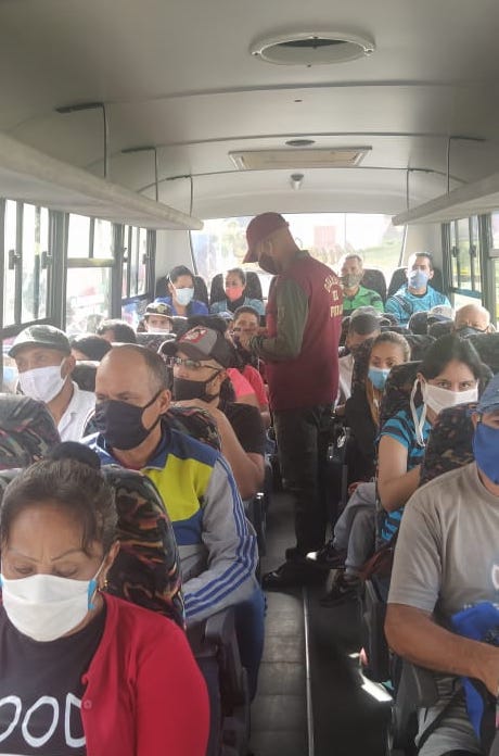 Revisan protocolos sanitarios en autobuses en Los Teques