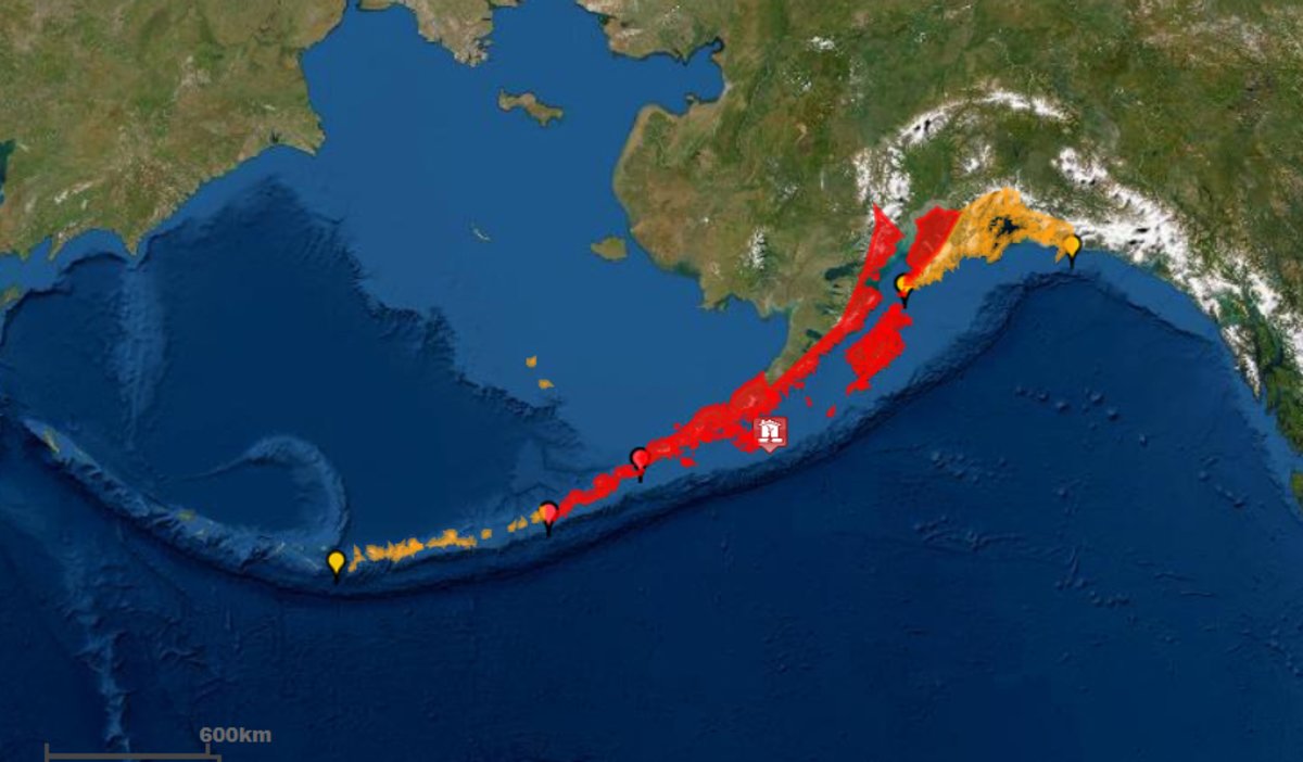 Suspenden la alerta por tsunami en Alaska tras registrarse un terremoto de 7,8 grados de magnitud