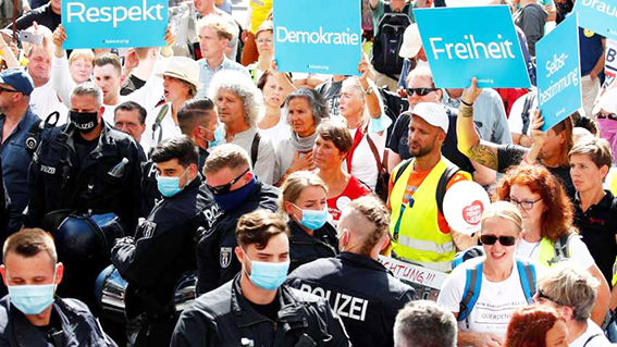 En Berlín impone uso de mascarilla en las manifestaciones