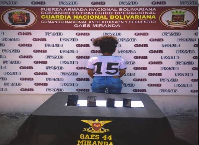 GAES-Miranda captura a extorsionadora