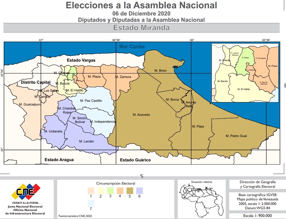 19 diputados se elegirán en Miranda el 6-D