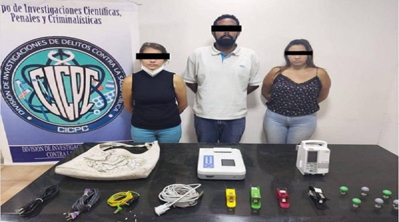 Tres detenidos por hurto perpetrado en el Hospital Universitario