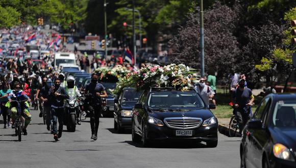 Multitudinario cortejo fúnebre despide a Tabaré Vásquez