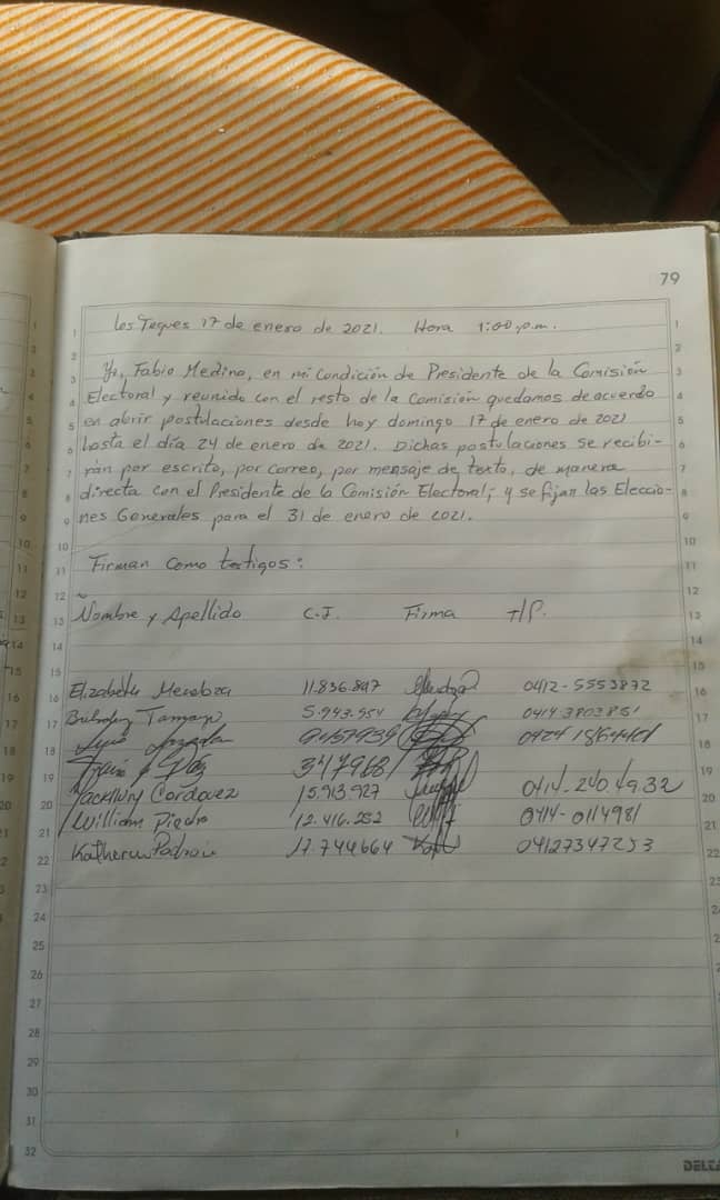 Designada comisión electoral para comicios en mercadito de la Miranda