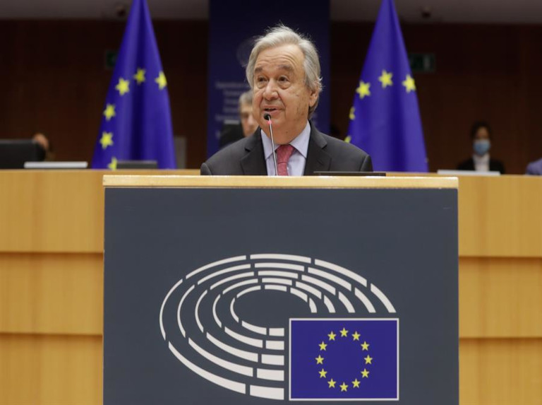 Guterres pide ayuda a la UE para avanzar en la vacunación