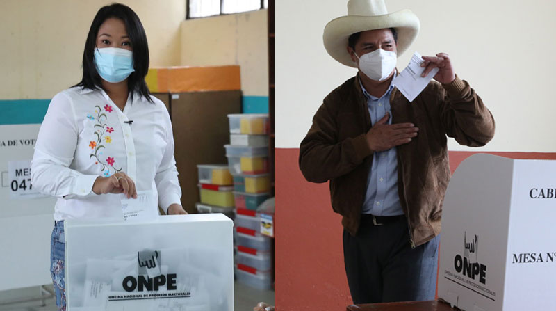 Fujimori supera a Castillo en elecciones en Perú