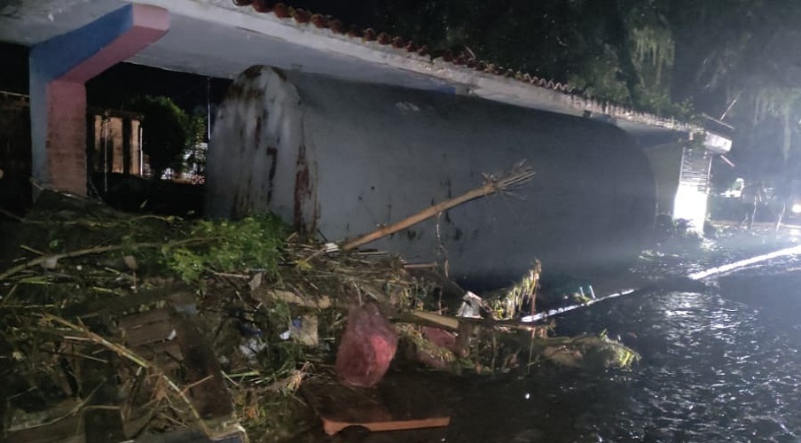 El río San Pedro se desbordó