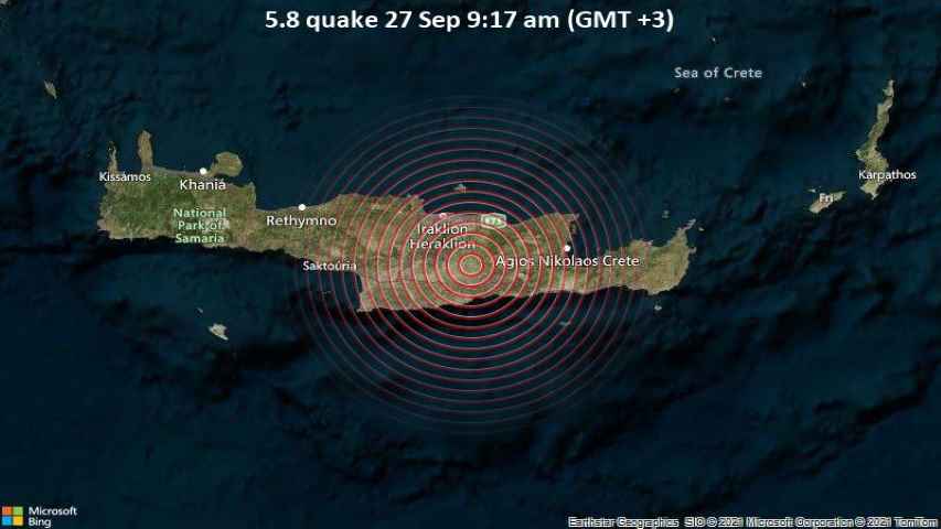 Un muerto por terremoto en isla griega de Creta