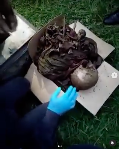 Hallan osamenta dentro de una alcantarilla