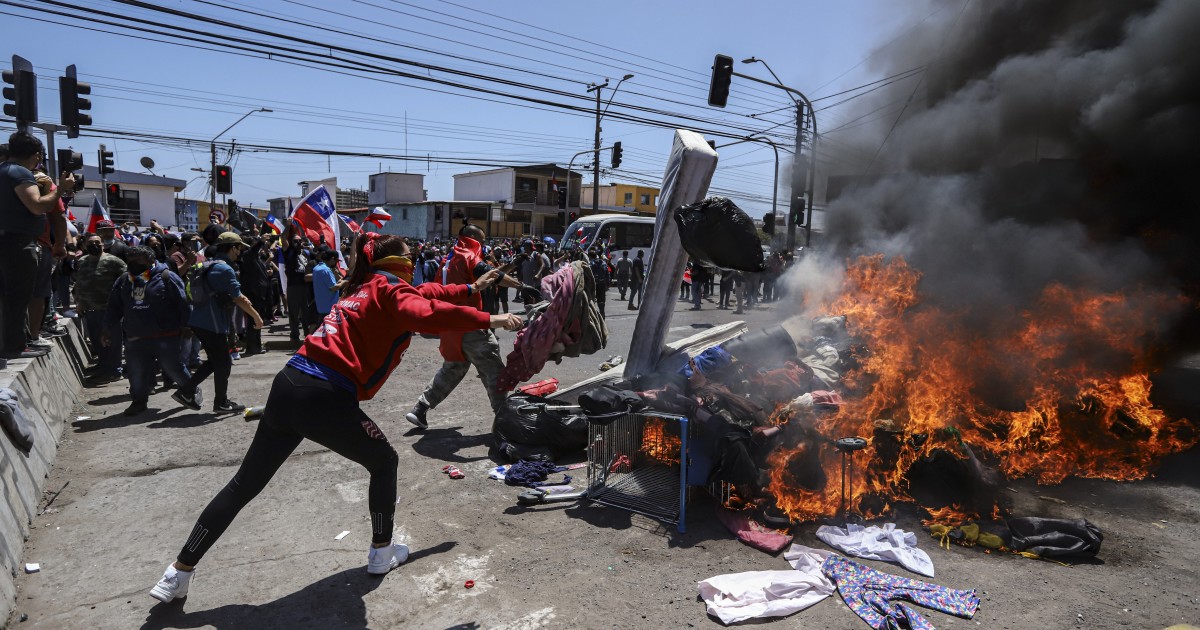 Disturbios en Chile en marcha contra la migración irregular
