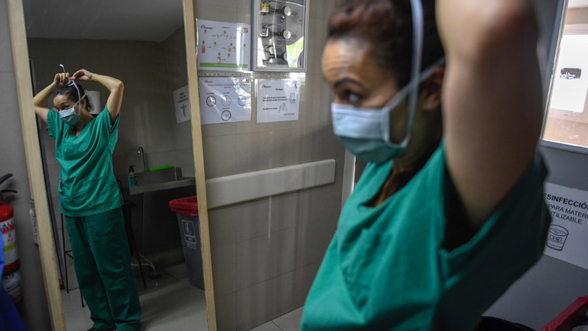 Enfermeras denuncian falta de equipos para combatir el covid