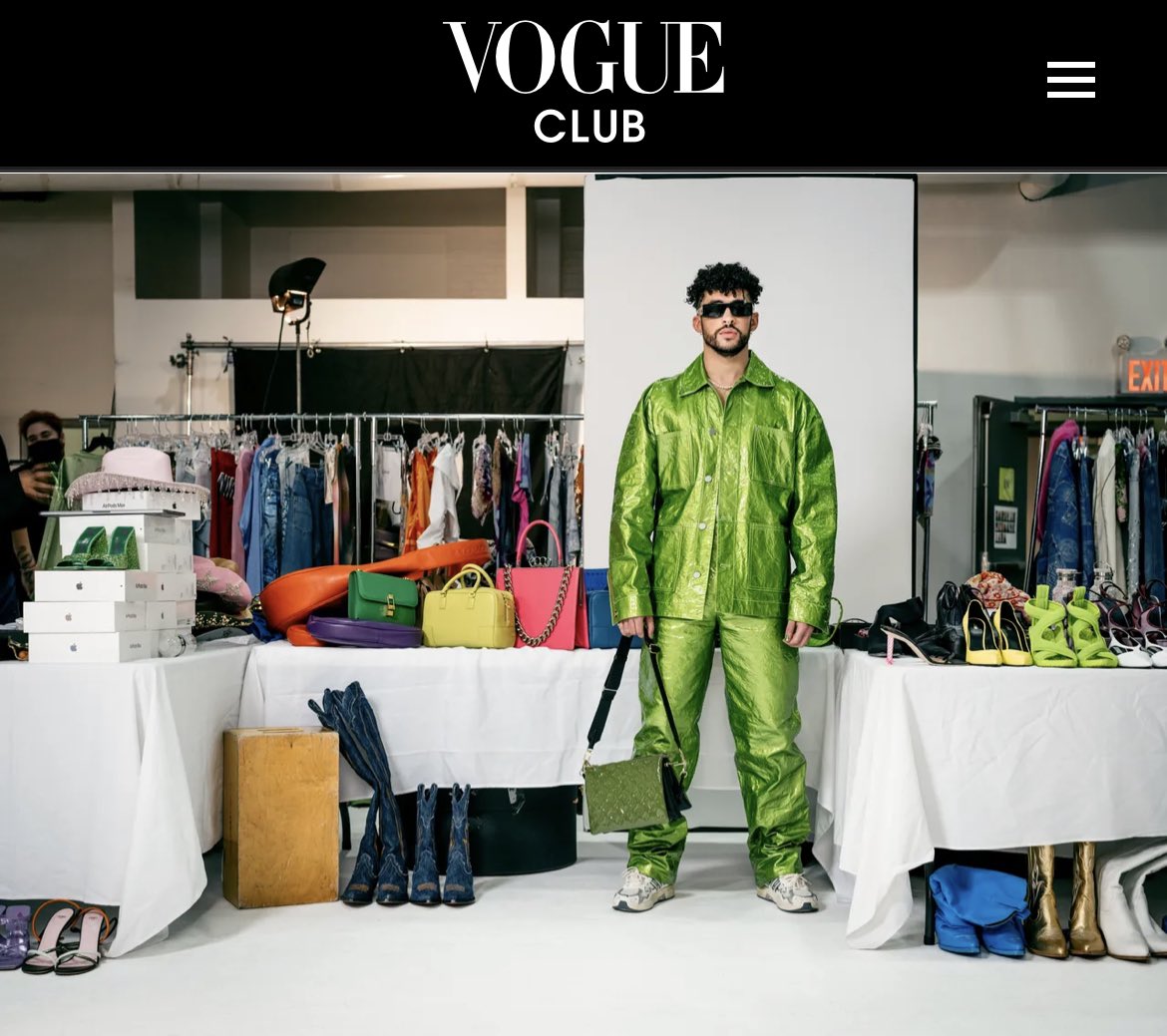Bad Bunny en la campaña de bolsos de Vogue