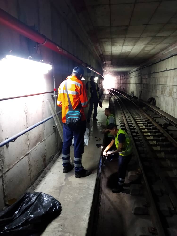 Sustituidas 80 luminarias en túneles de Metro Los Teques