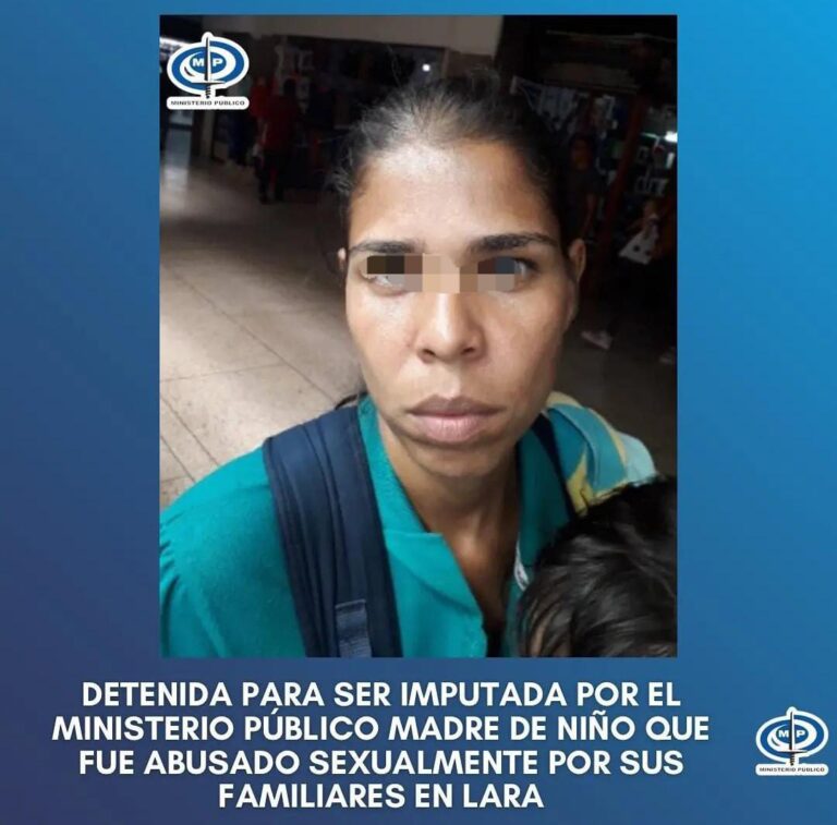 Capturan en Cúcuta la madre del niño abusado en Lara