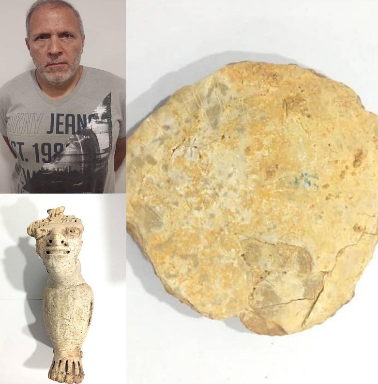Trató de vender dos piezas arqueológicas por Mercado Libre
