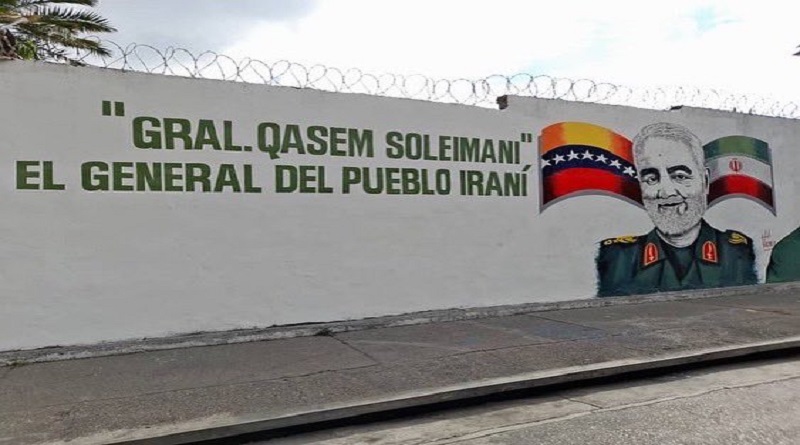 Inauguran mural en honor a Qasem Soleimani en el 23 de Enero
