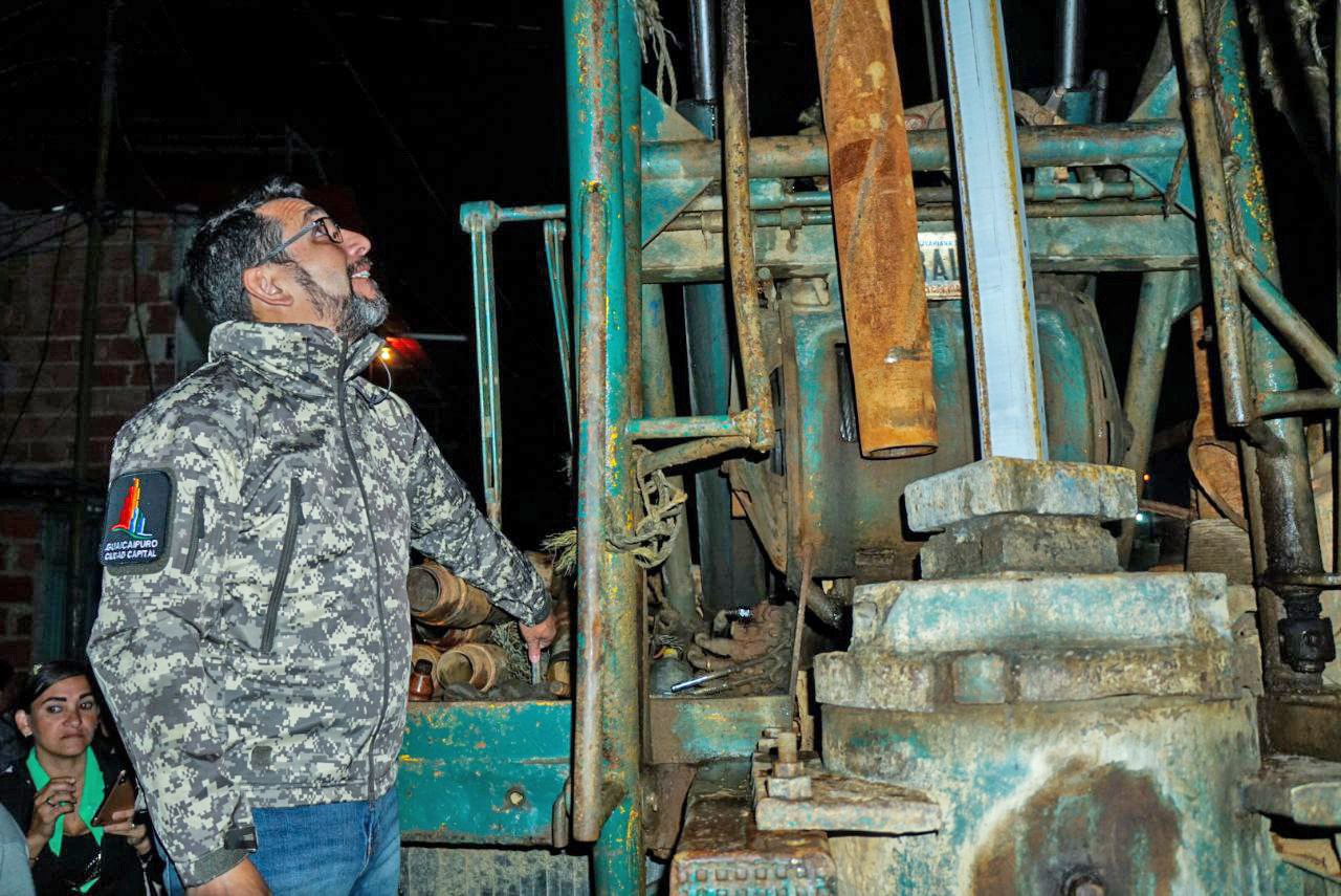 Avanza un 50% trabajos de construcción de pozo de agua en La Matica