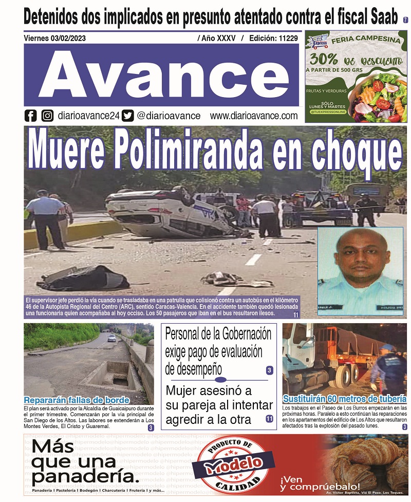 Portada, viernes 03 de febrero de 2023