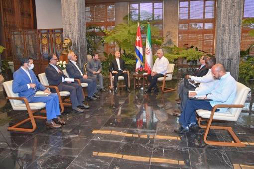 Presidente de Cuba se reúne con el canciller de Irán