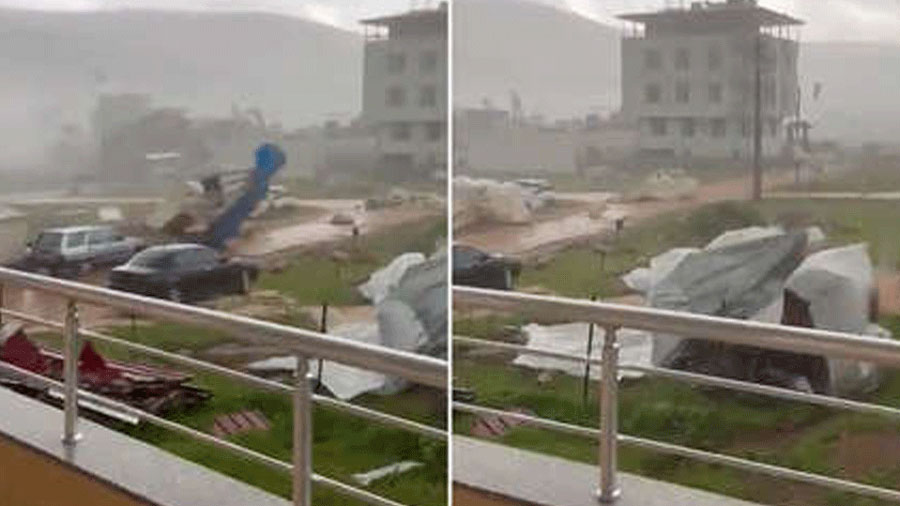 Una tormenta arrasa un campamento de damnificados del terremoto en Turquía