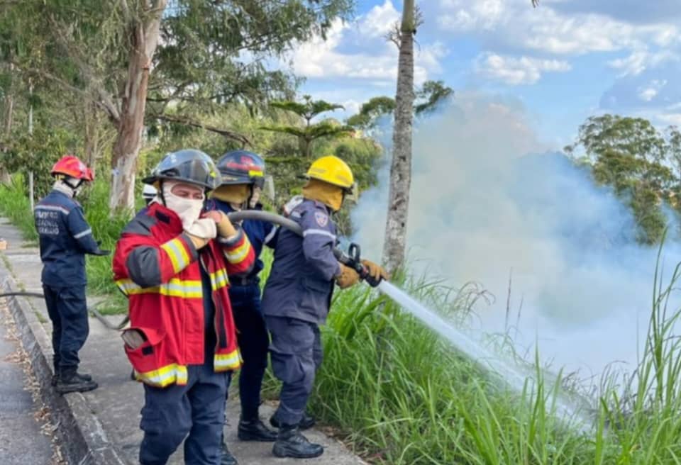 Voraz incendio forestal generó zozobra en La Rosaleda Sur