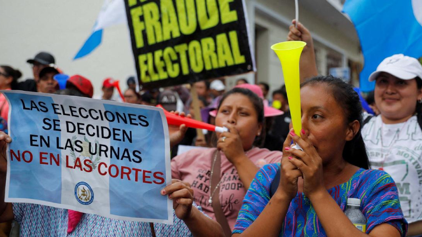 Protestan en Guatemala exigen oficializar resultados electorales