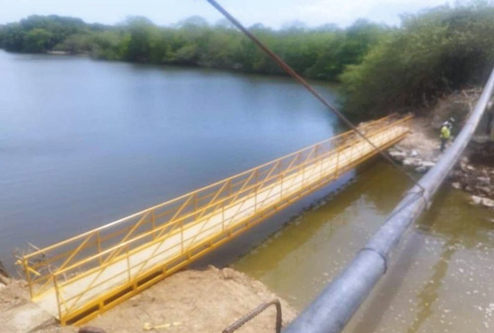Construcción del nuevo puente Guayacán de Carenero avanza en un 60%