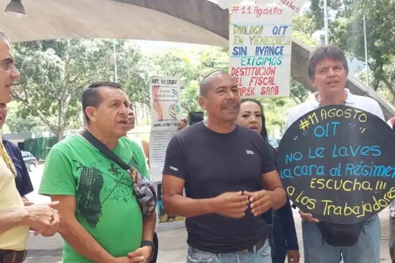 Trabajadores piden a la OIT suspender diálogo con Venezuela hasta que sean liberados los sindicalistas
