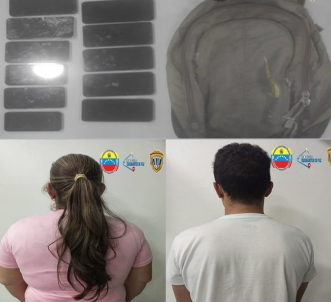 Cicpc detiene a una pareja por hurto de teléfonos