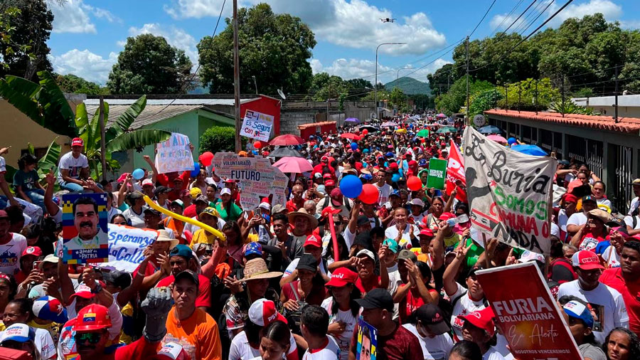 Lara marchó contra las sanciones y respaldo al presidente Maduro