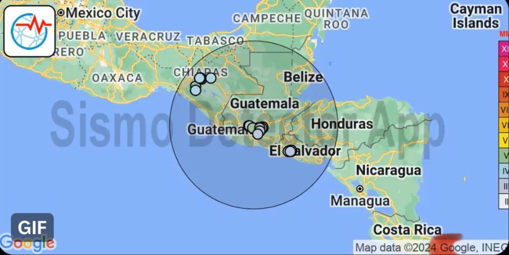 Fuerte sismo estremece frontera entre México y Guatemala
