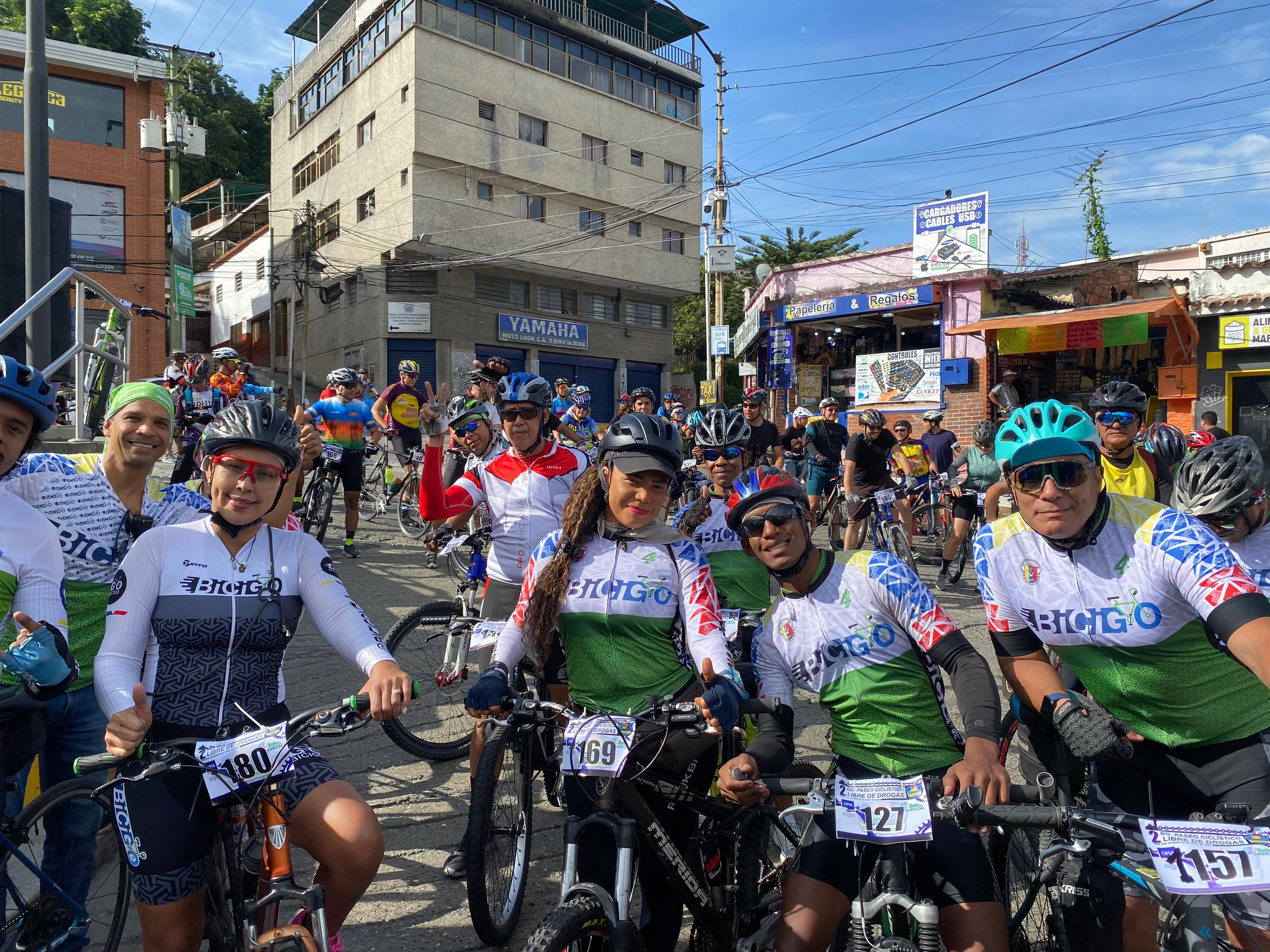 160 pedalistas participaron en el II “Paseo Ciclístico Carrizal Libre de Drogas”