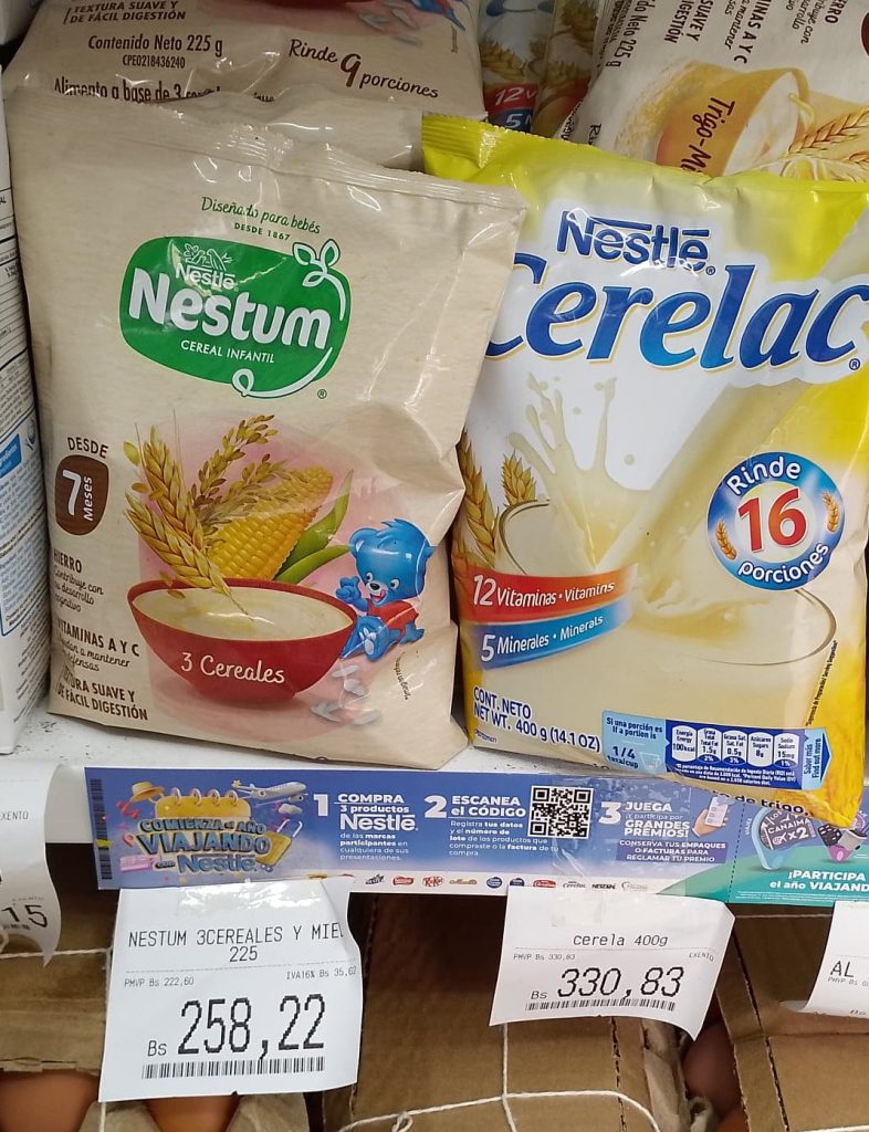 Alimento para bebés supera los $ 12