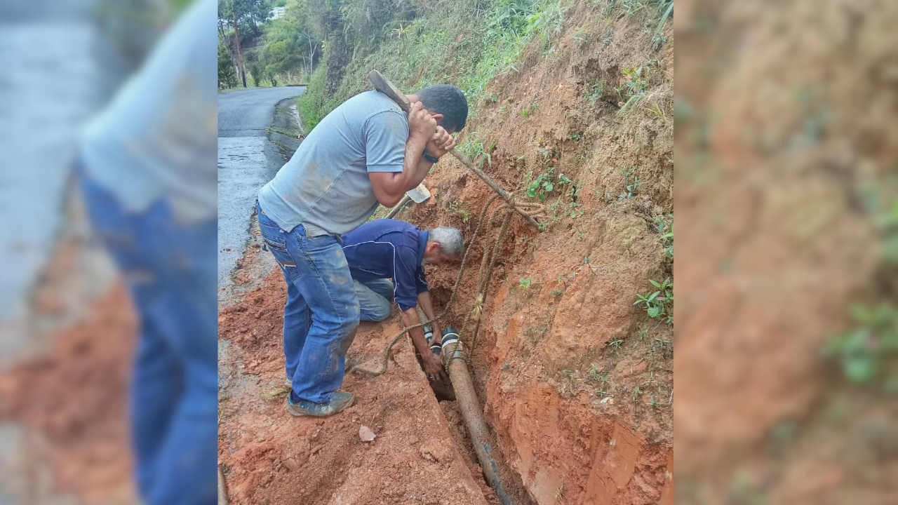 Reparan por autogestión una tubería en La Guadalupe