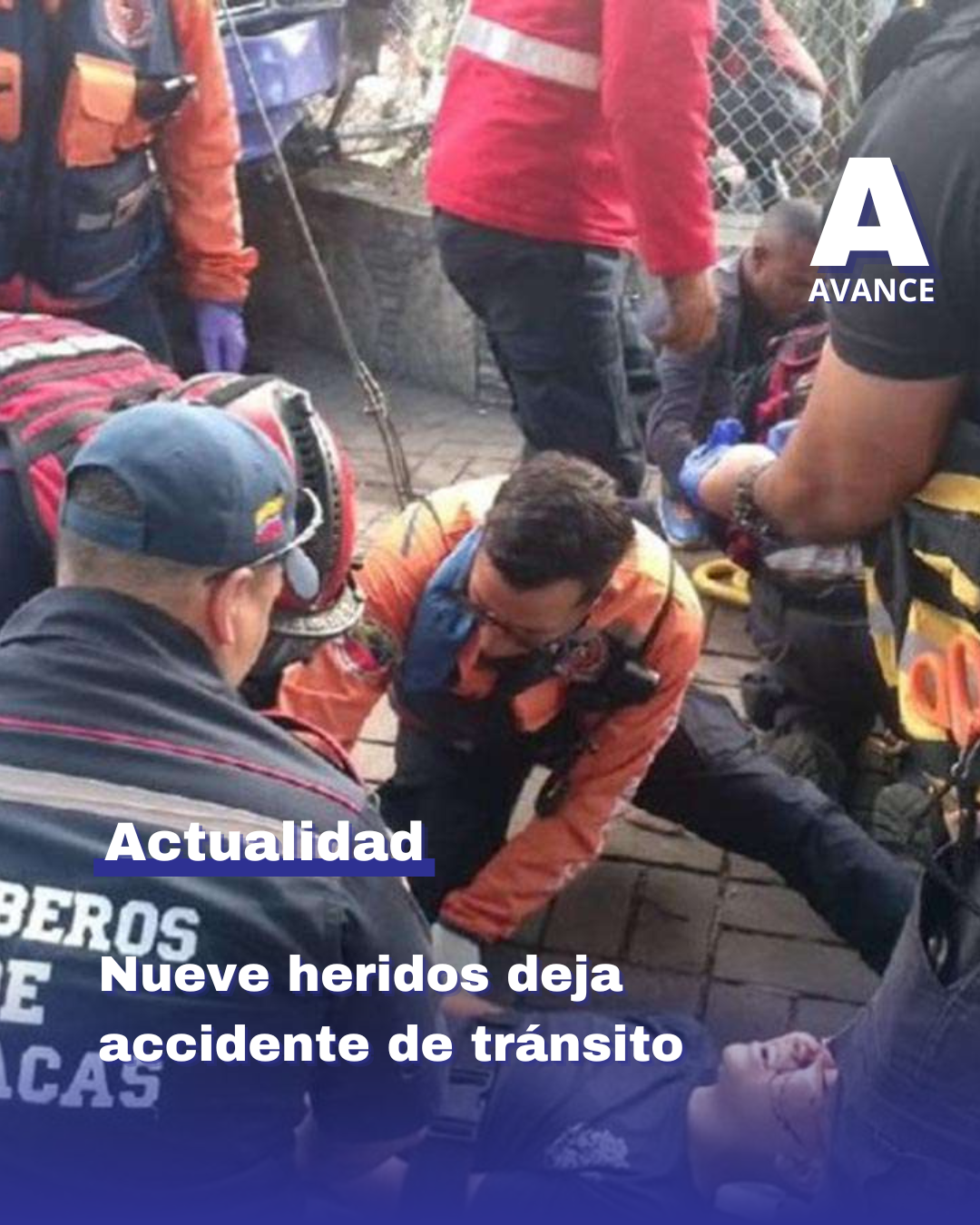 Nueve heridos deja accidente de tránsito