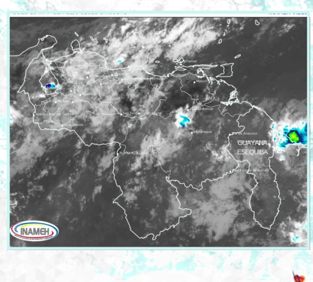 Inameh pronostica lluvias y descargas eléctricas en varias zonas el país